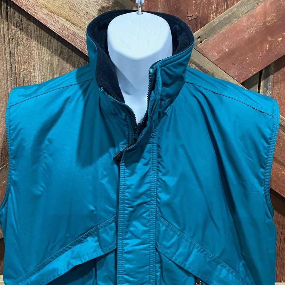 Vintage WearGuard Insulated Tear Resistant Style 1926 Vest Mens Large Teal Green - Picture 2 of 12